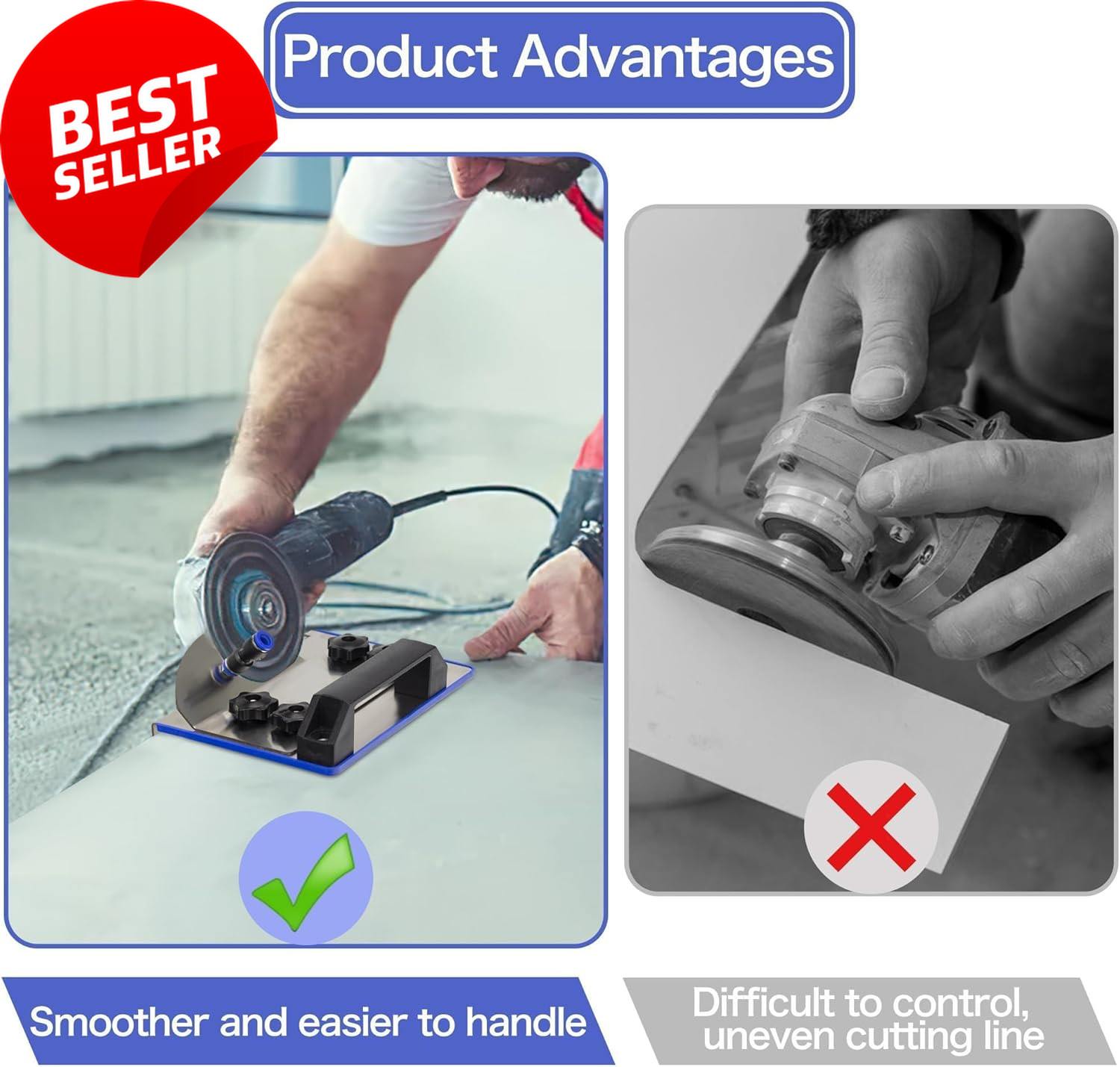 45° Tile Chamfering Tool for Angle Grinder Precise Ceramic Tile Cutting Stand
