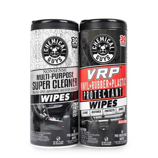 Chemical Guys - VRP Trim Protectant Wipes & Nonsense All Purpose Wipes Bundle