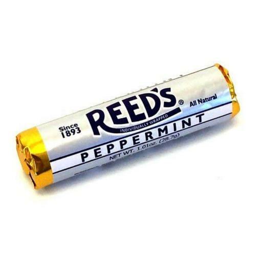 REED'S PEPPERMINT HARD CANDY 7 PIECE ROLL - (24 ROLLS) - Fresh & Best Value