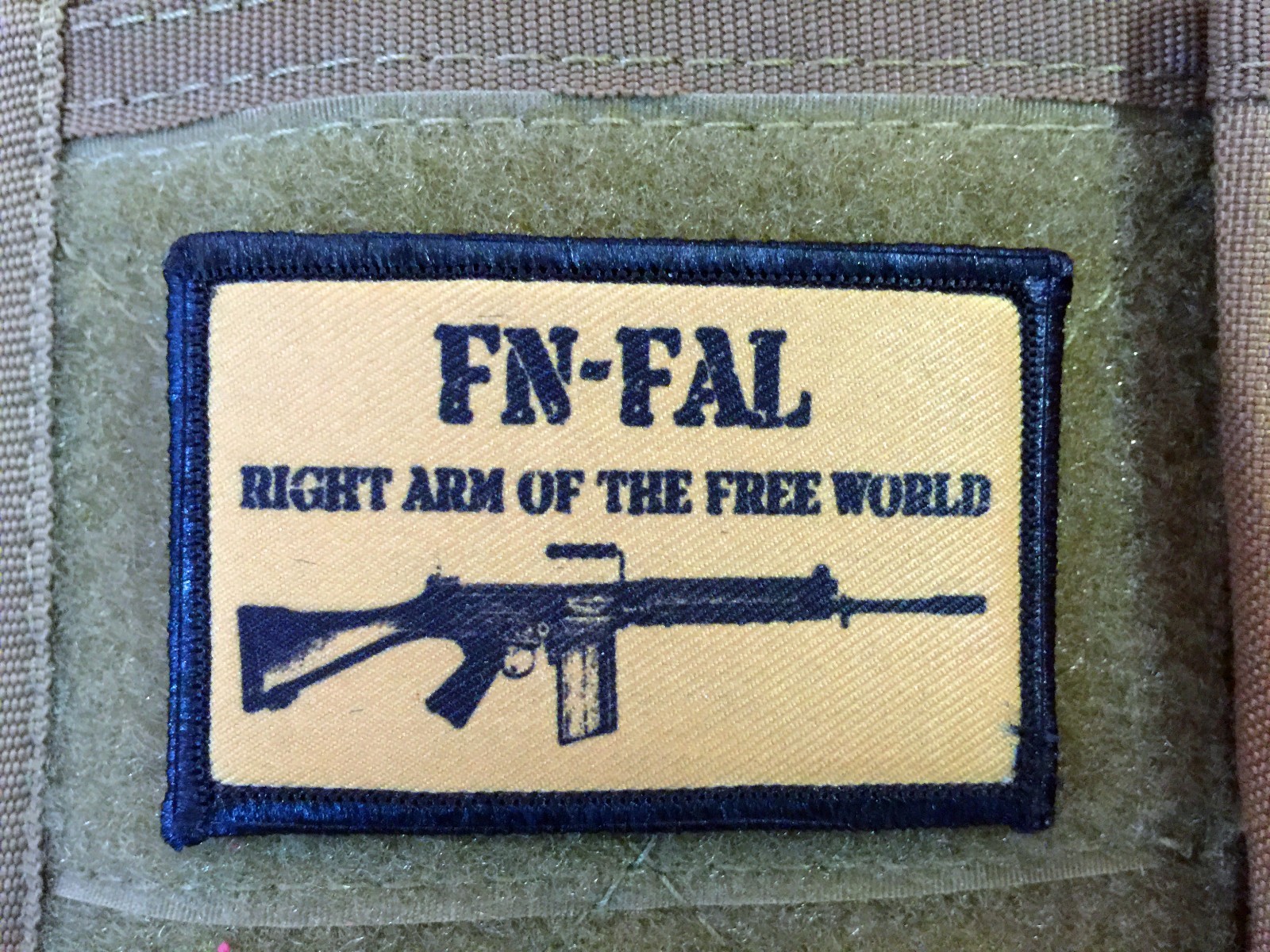FN FAL Morale Patch Tactical Military Army Flag USA Badge Hook 308 NATO