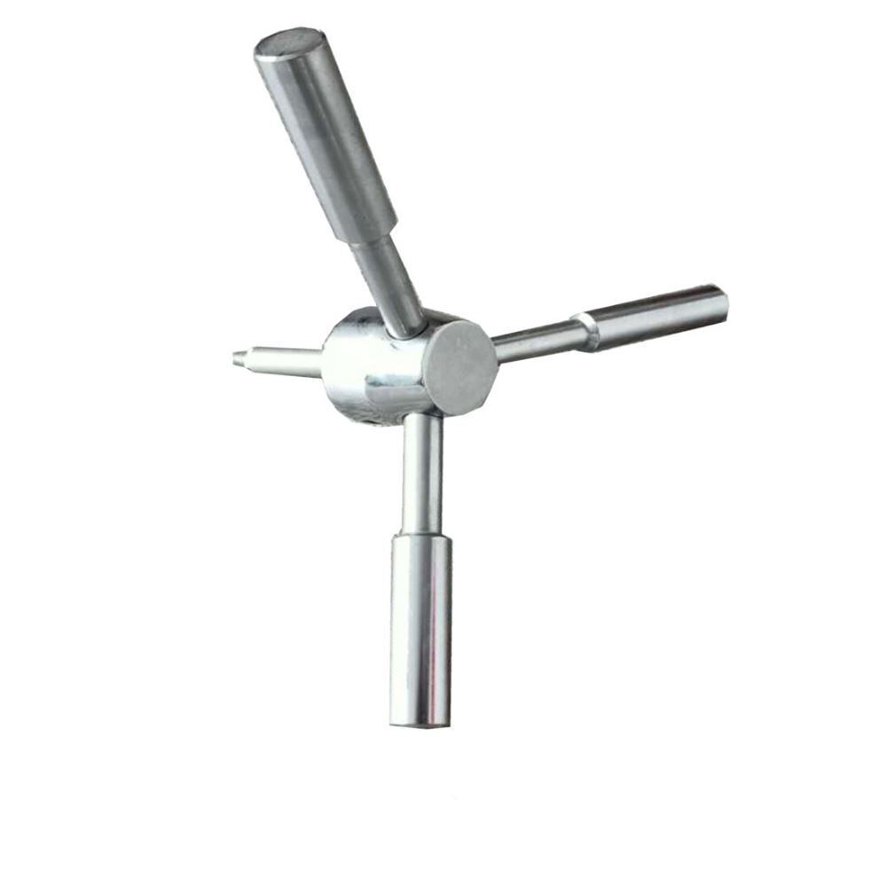 Round Shaft Gun Safe 3 Spoke Gun Safe Handle With Chrome Finish Safe Box Handle