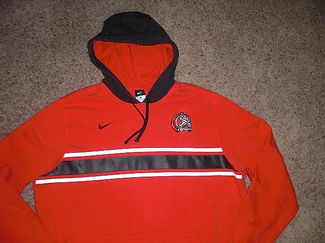 LAKE ERIE CRUSHERS Nike red authentic Hoodie Sweatshirt men's XL baseball