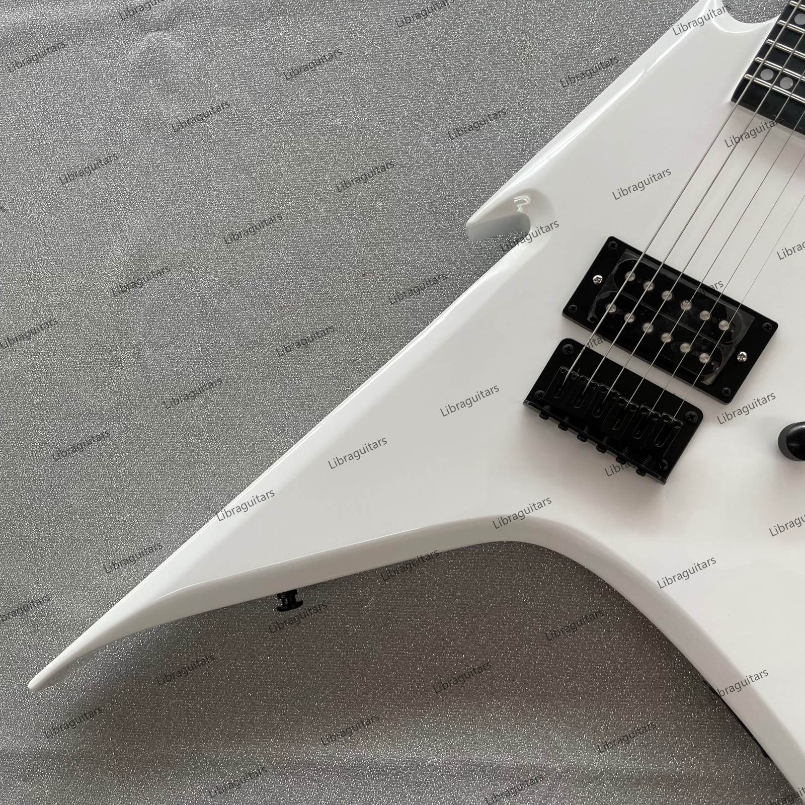 Electric Guitar Stainless Rounded Fret Edge Bone Nut Solid Body 6 Strings White