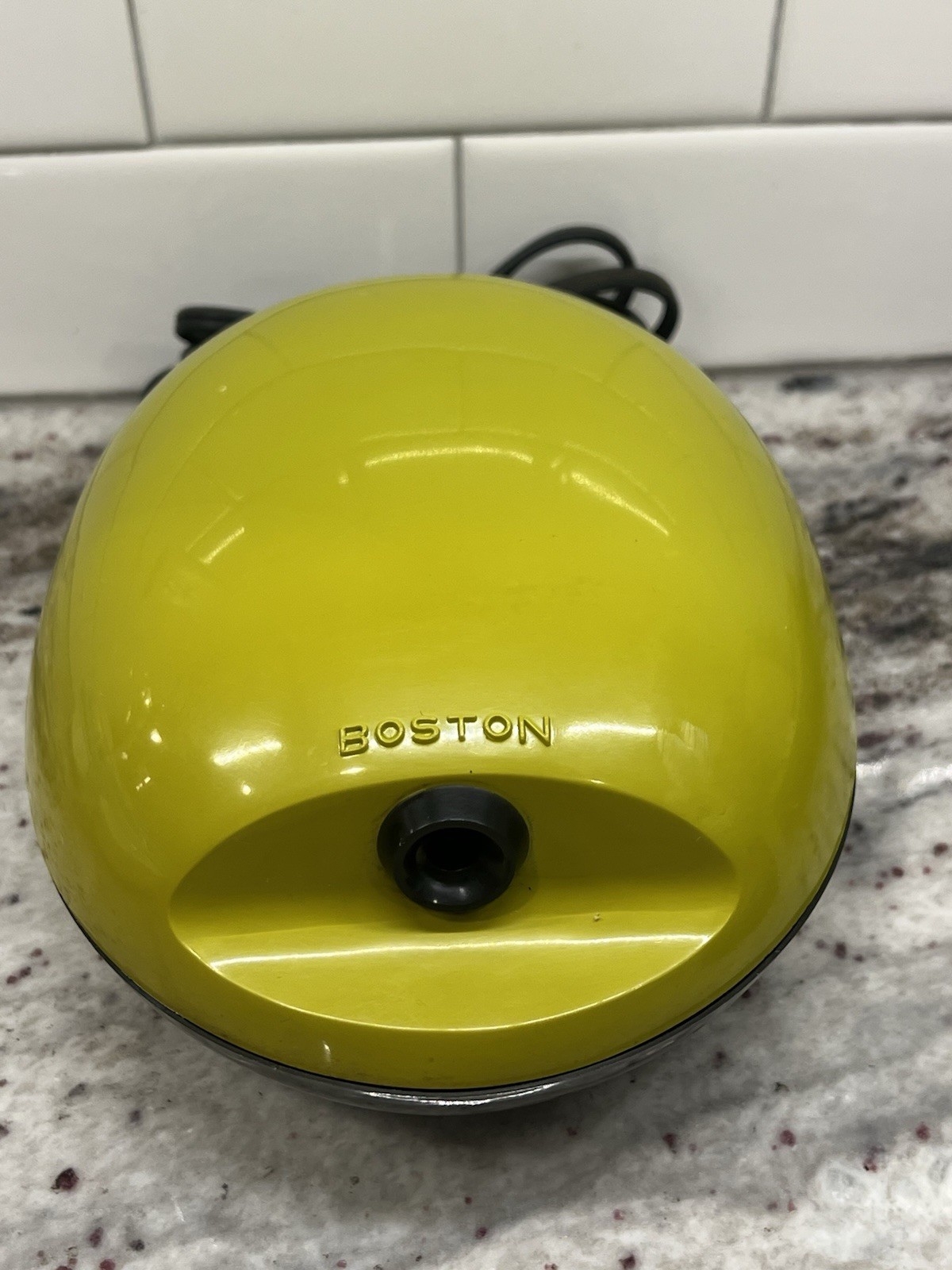 VTG Boston Avocado Green Model 16 Egg Shaped Electric Pencil Sharpener