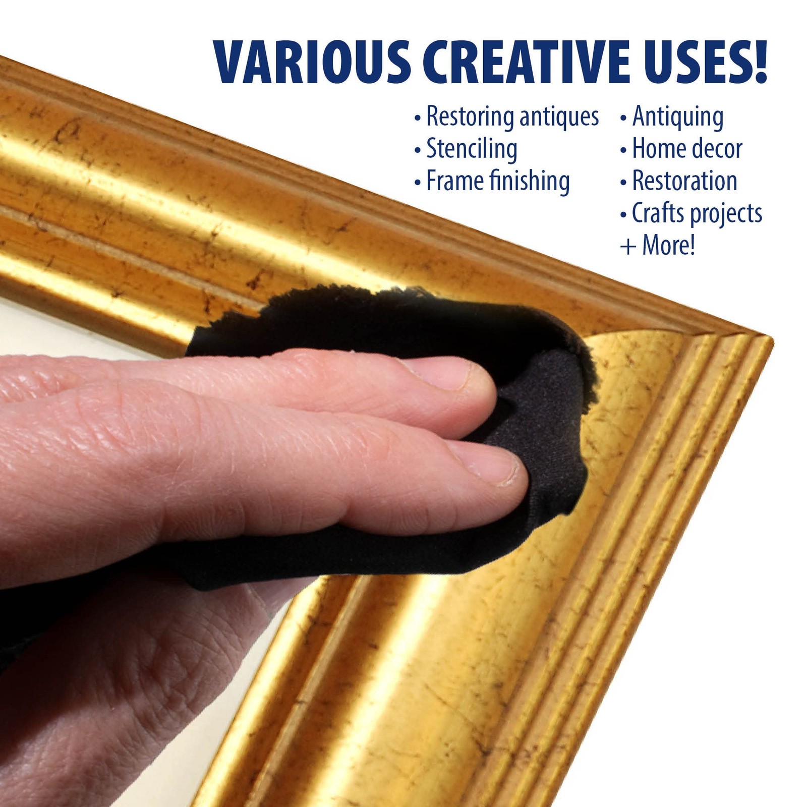 Rub n Buff Wax Metallic Finish 3 Color Kit - Antique Gold Grecian Gold and Go...