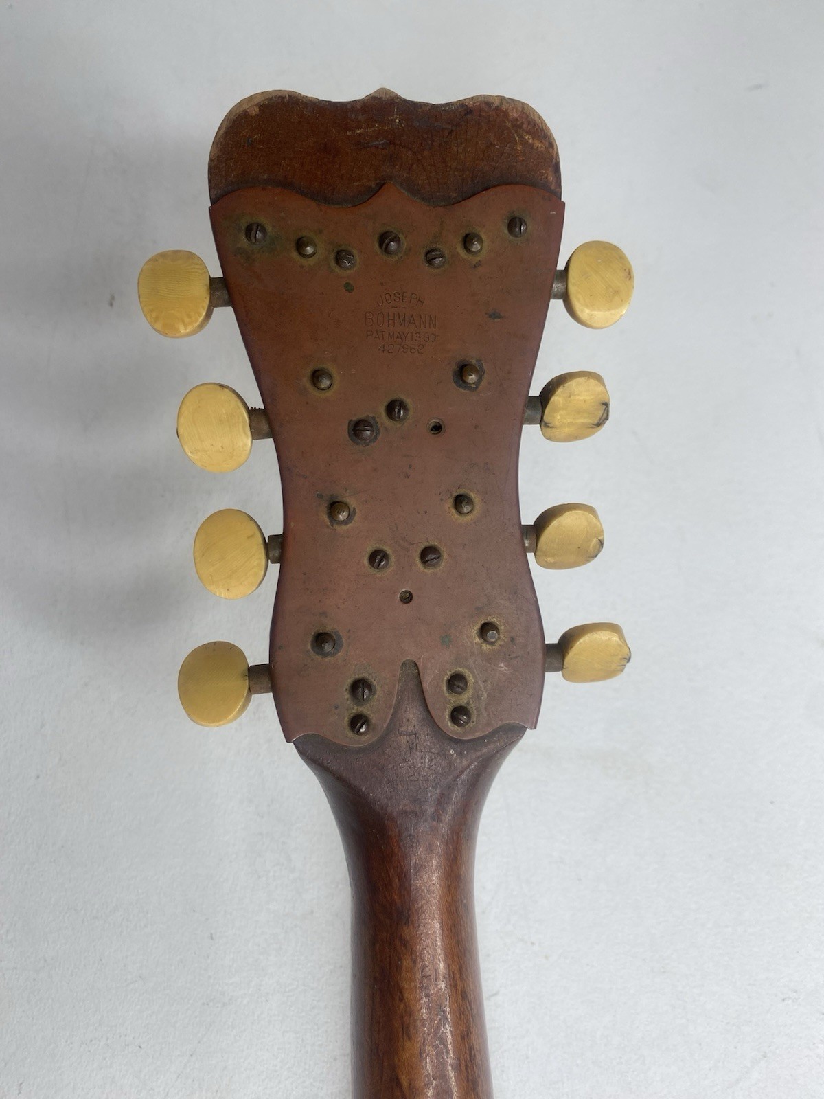 ANTIQUE LATE 1800’s JOSEPH BOHMANN ROUND BACK MANDOLIN READ DESCRIPTION