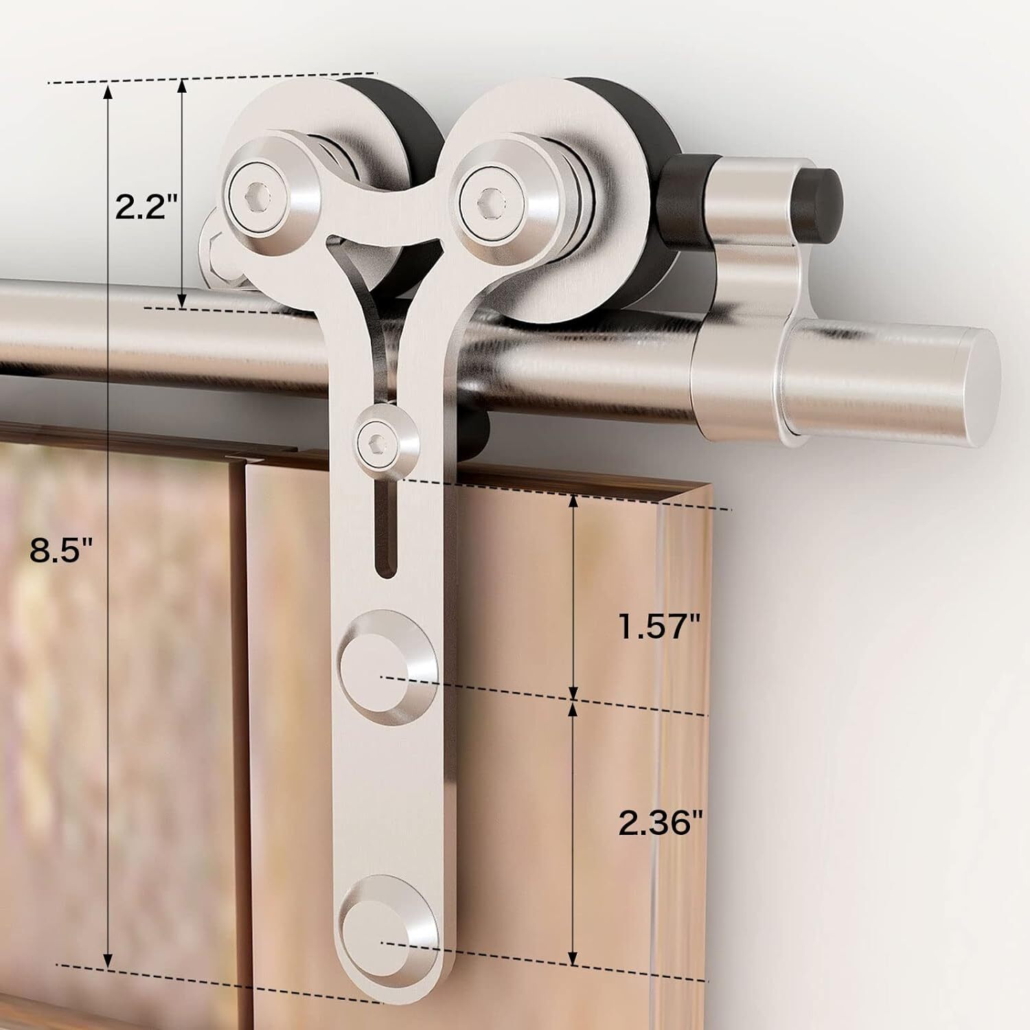 1 Pair Stainless Steel Sliding Barn Door Roller , NO KIT,ONLY ROLLER