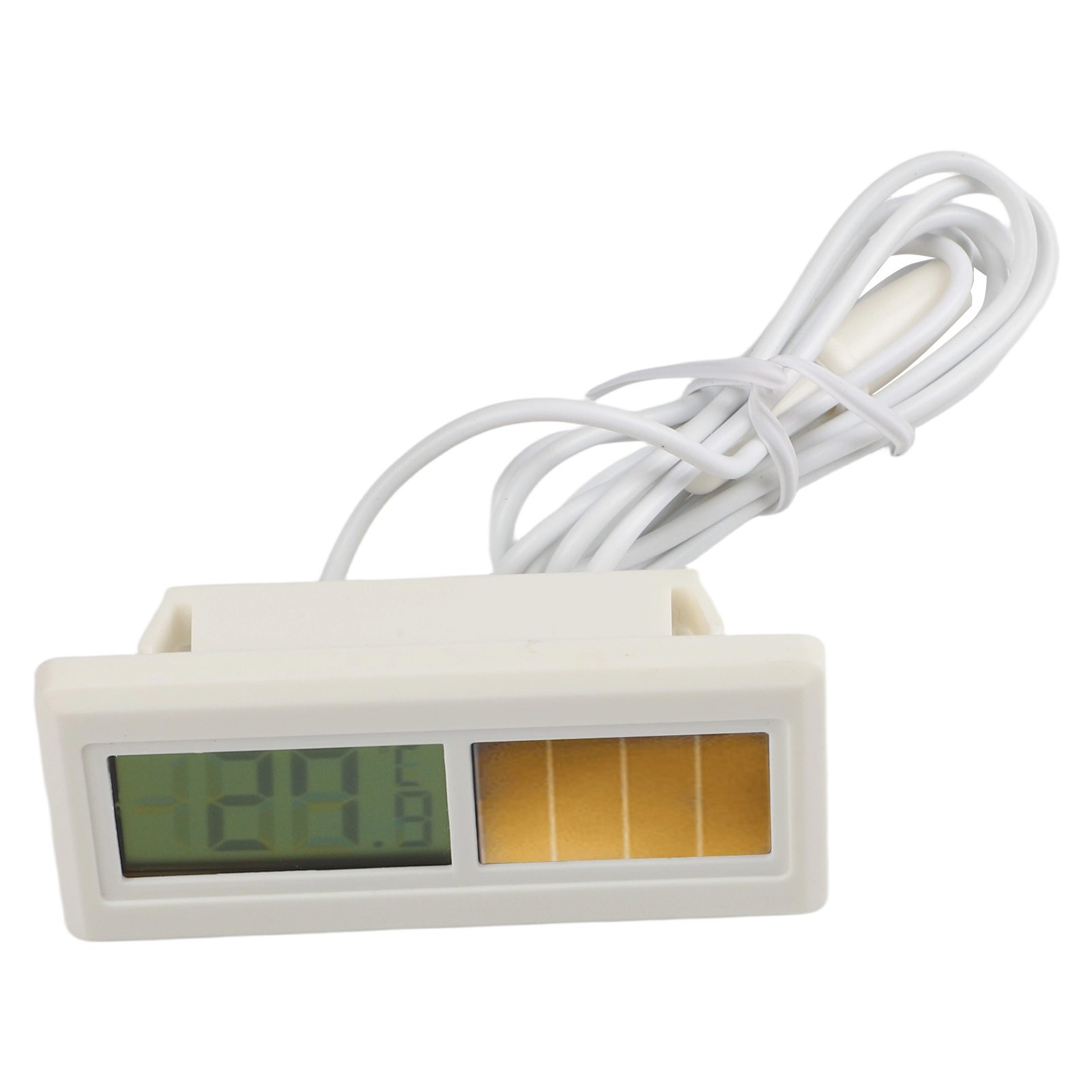 Portable Solar LCD Thermometer Sensor with Waterproof Design and Long Cable
