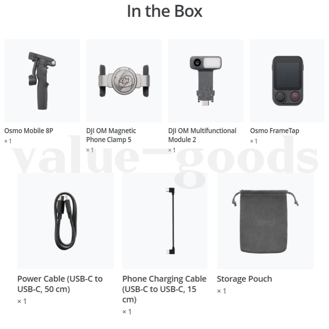 DJI Osmo Mobile 8P Advanced Tracking Combo Smartphone Gimbal Stabilizer