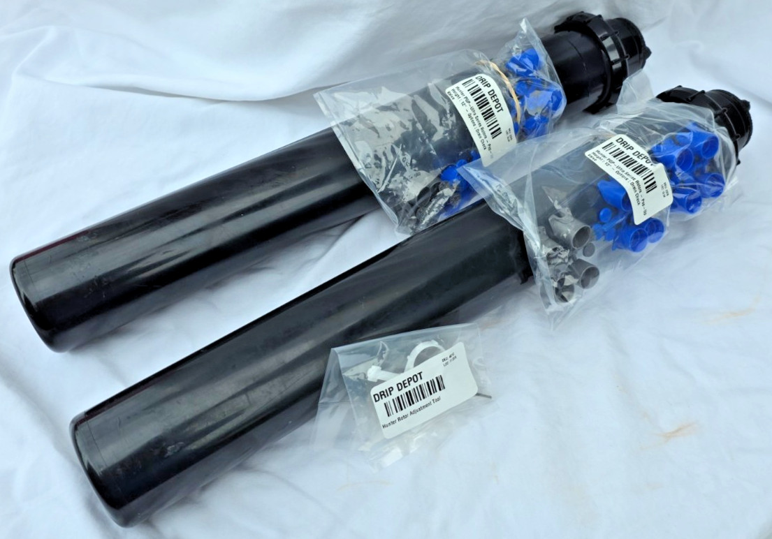 Lot of 2 Hunter PGP Ultra 12" Pop-Up Rotor Sprinkler Heads Drain Check w/ Nozzle