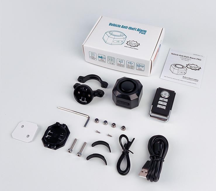 3 Set 110dB Loud Vibration Alarm Security System with Remote Long Range Control