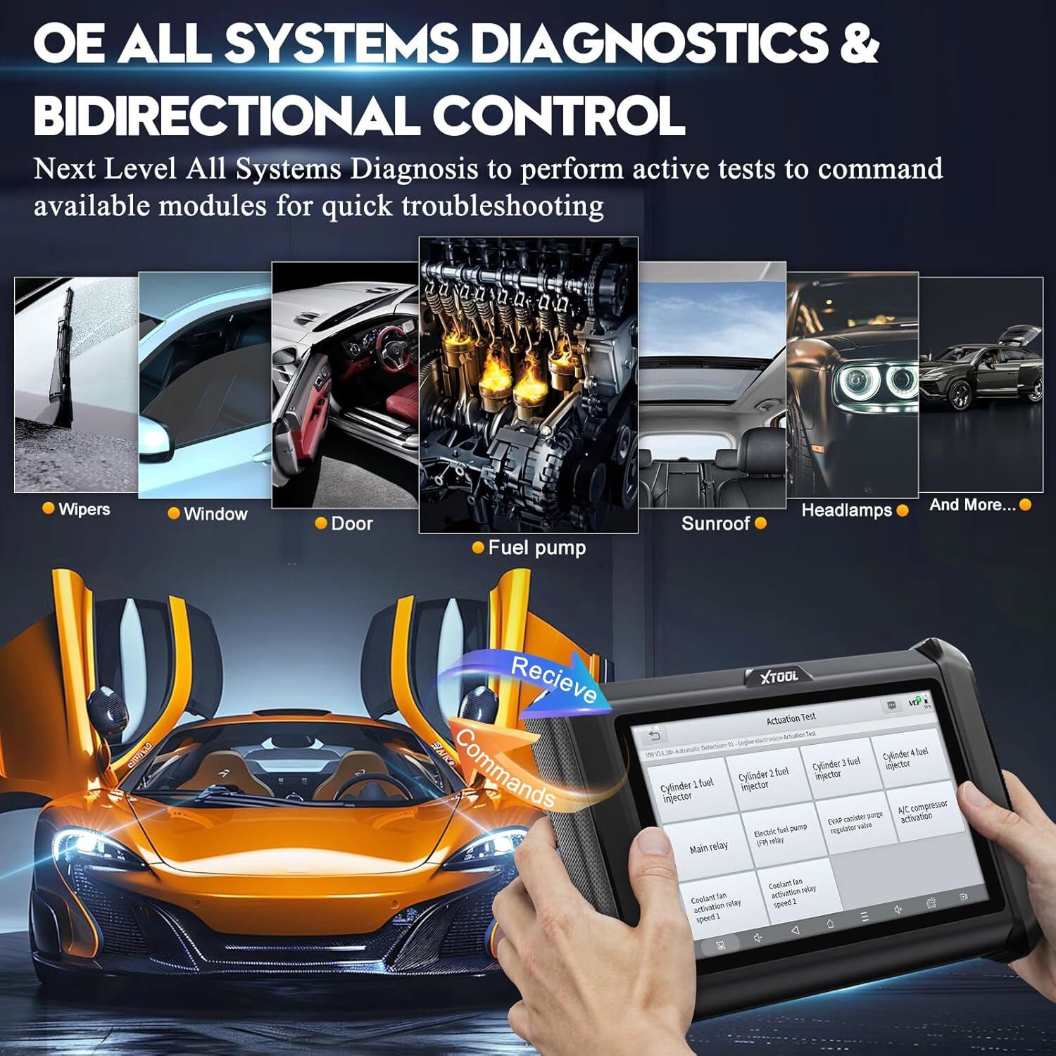 2024 XTOOL D7W Wireless WIFI Car Bidirectional Scanner Full System Diagnostic