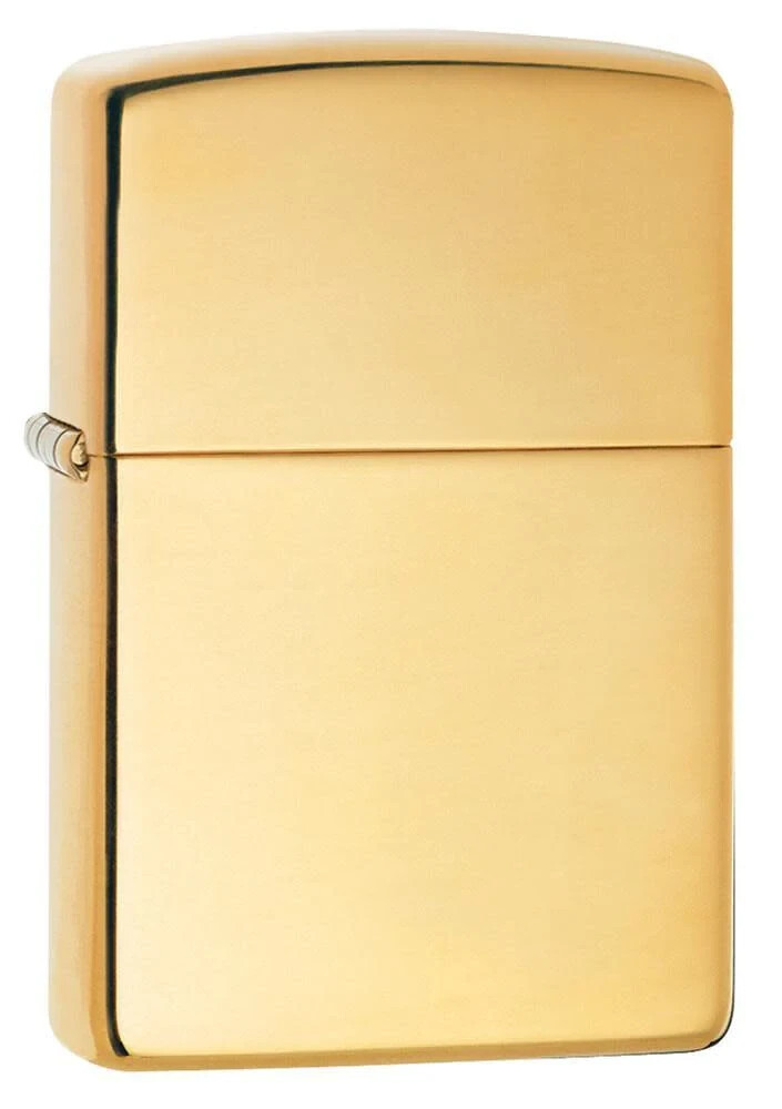 Zippo 254B, Classic High Polish Brass Finish Lighter, Full Size