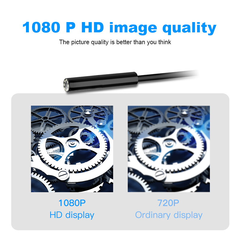 8mm Industrial Endoscope Camera Handheld 2.4" 1080P Snake Borescope