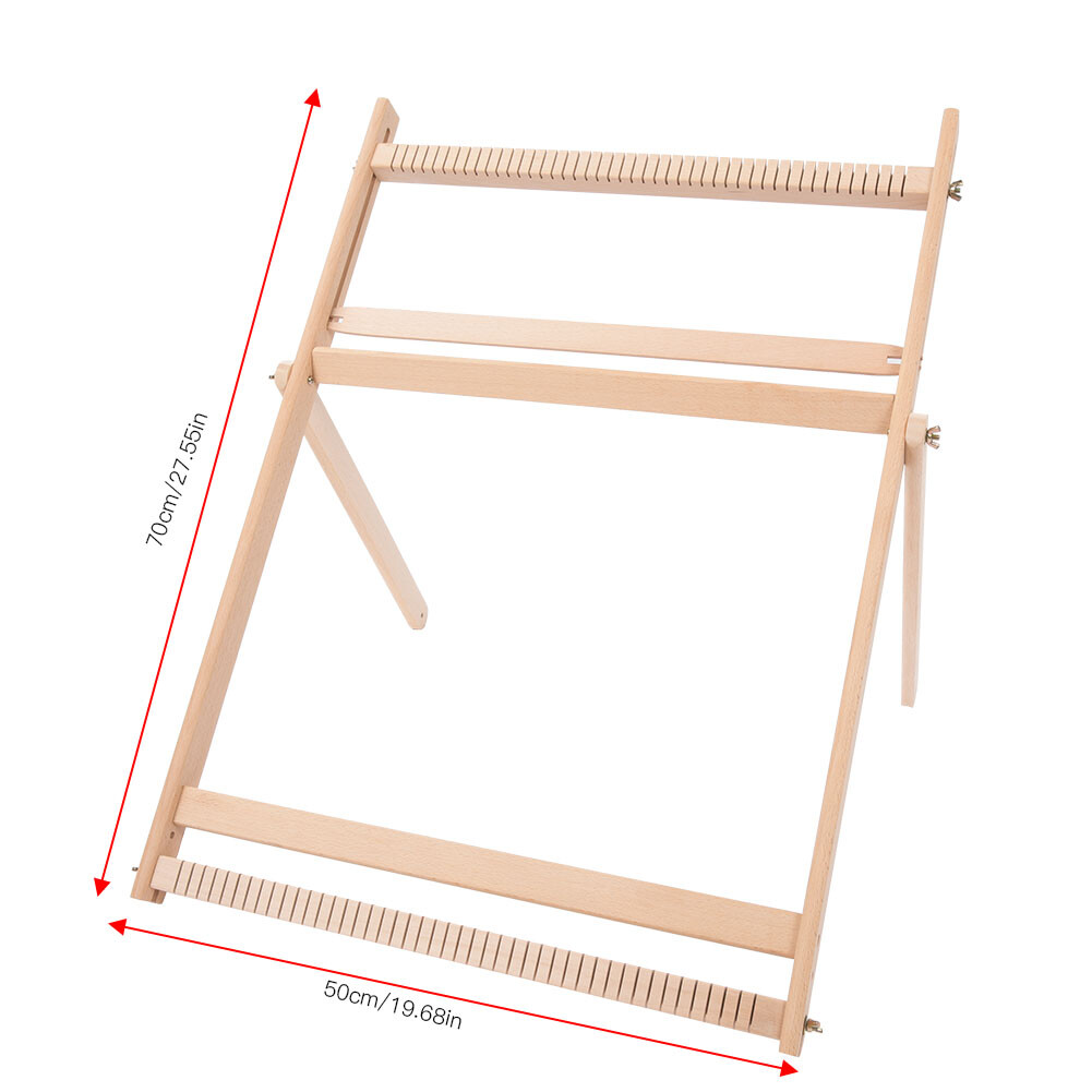 Adjustable Weaving Frame Solid Wood Blanket Scarf DIY Sewing Machine♡