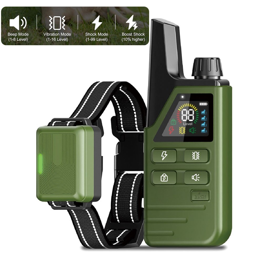4500FT Dog Training Collar with Remote Shock Rechargeable Pet Waterproof Trainer