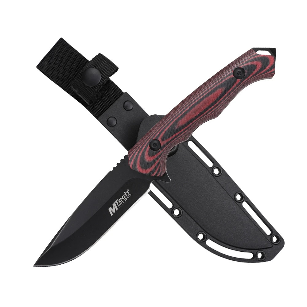 9" MTech USA Full Tang Fixed Blade Knife w/Molded ABS Sheath
