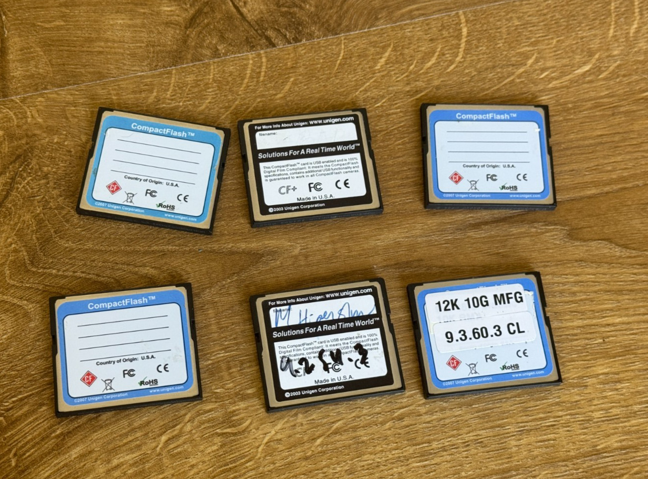 Lot of 6 - 256MB CF Compact Flash Memory Card Tested Works