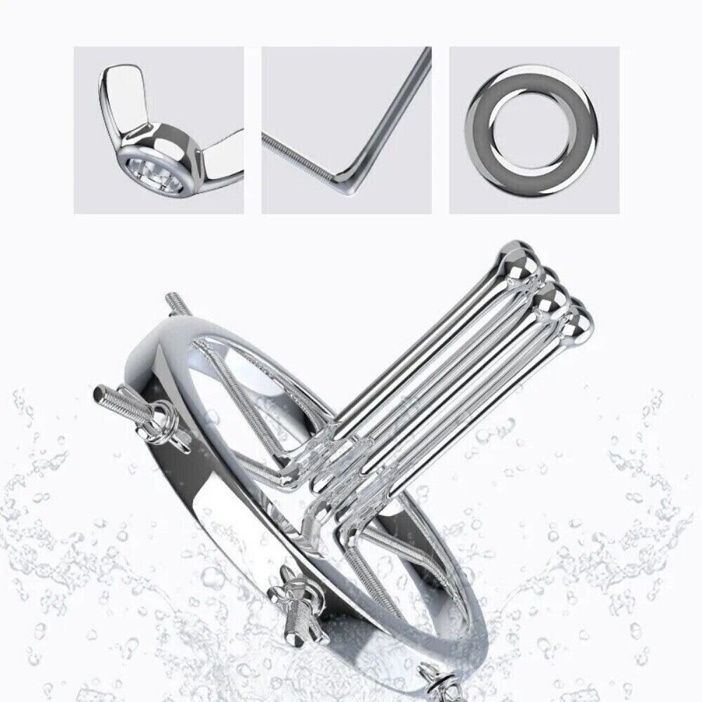 BDSM Chastity Adjustable Speculum Stainless Steel Dilator Expander Spreader Ring