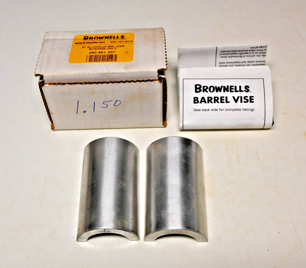 Brownells #7 Aluminum BBL Vise Bushing Only in Original Box with Paperwork