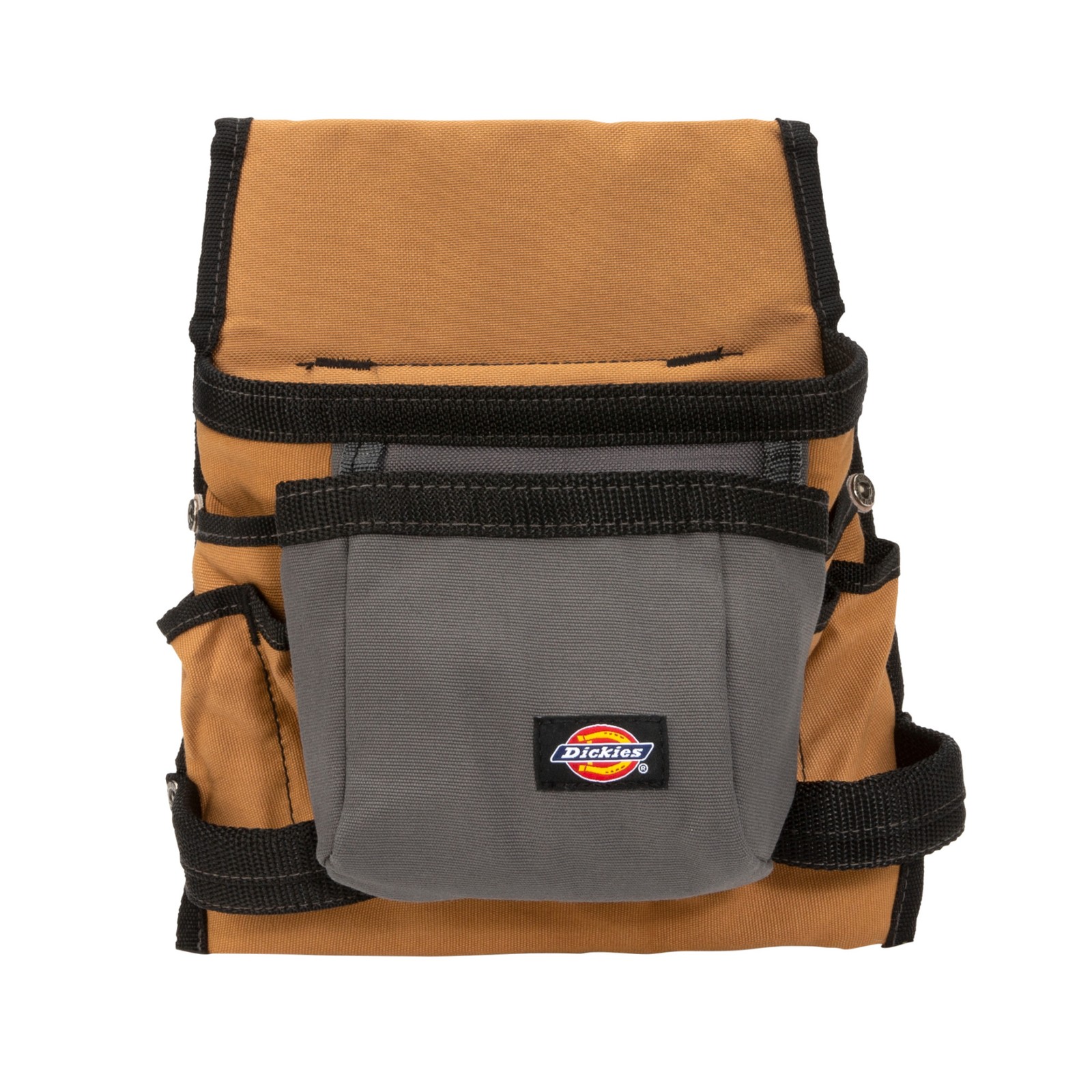 Tool Belt Pouch 8 Pocket Webbing Reinforced Gray Tan Dickies 57021
