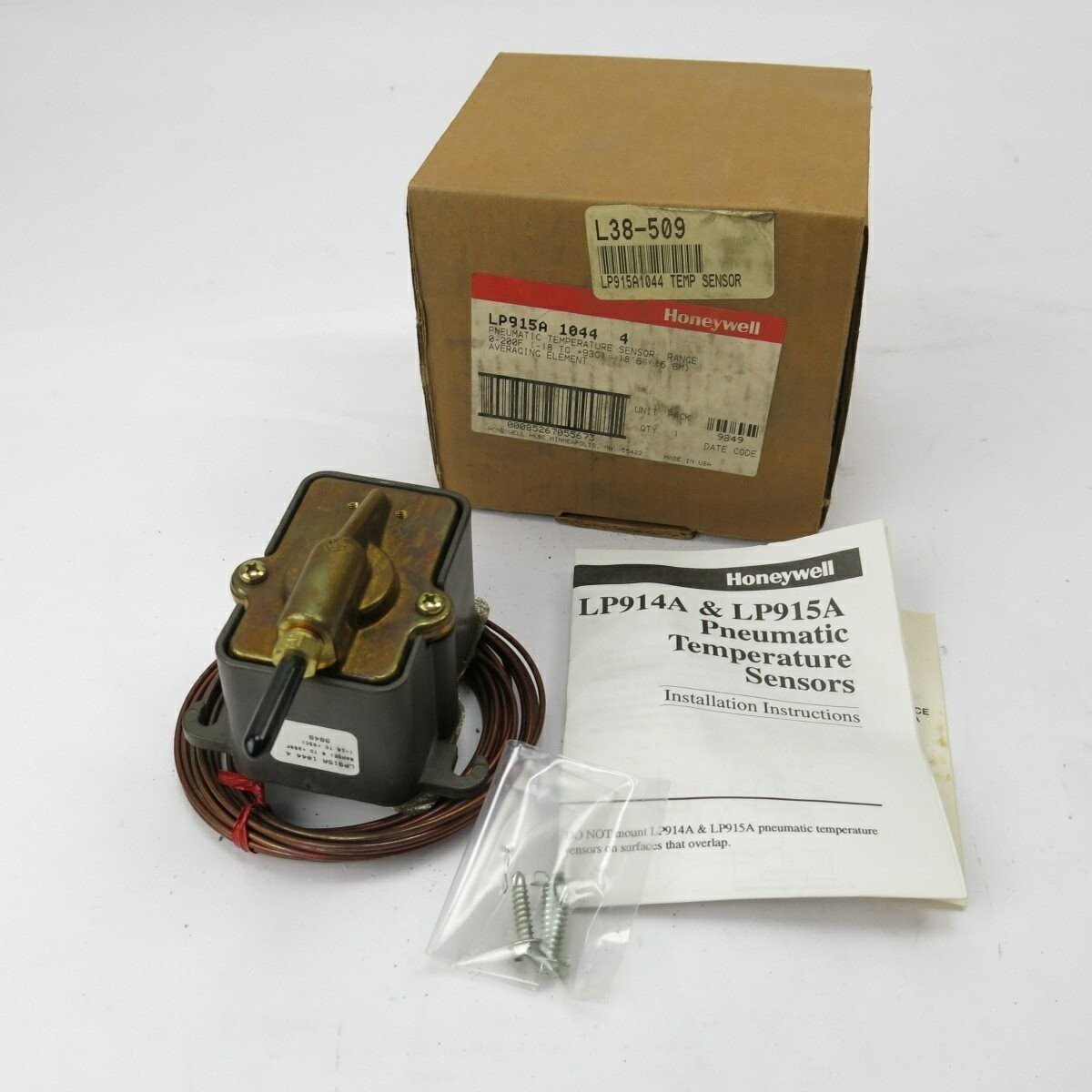Honeywell LP915A-1044 Pneumatic Temperature Sensors 0-200F New