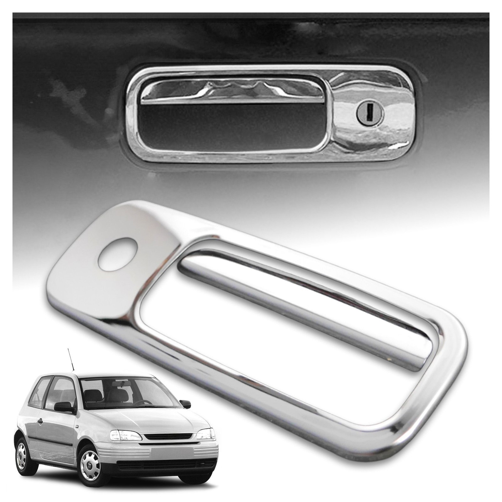 Tailgate Handle Cover for Seat Arosa Hatchback 3D 1997-2004 Chrome