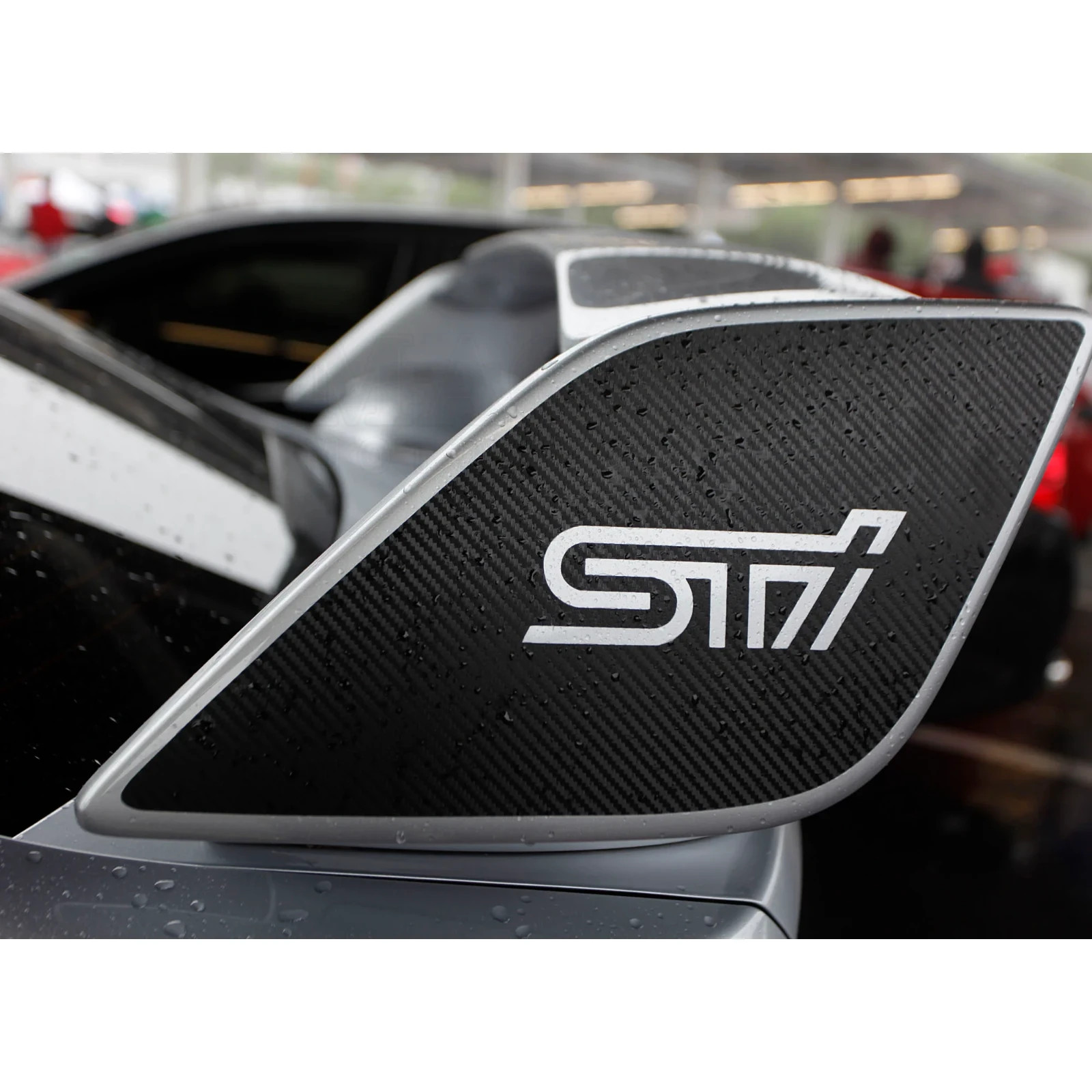 STI Vinynl Sticker Car Decal White.     5"x 2.25"