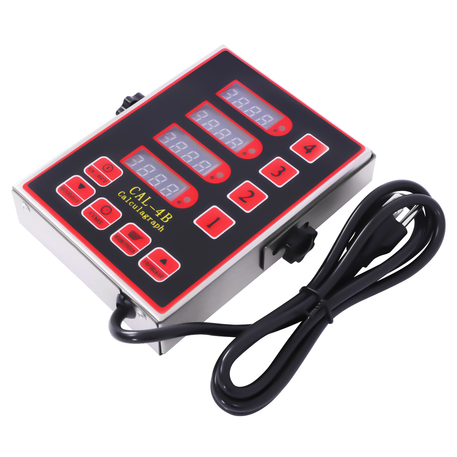 4-Channel Digital Kitchen Timer CAL-4B Restaurant Cooking Reminder Commercial