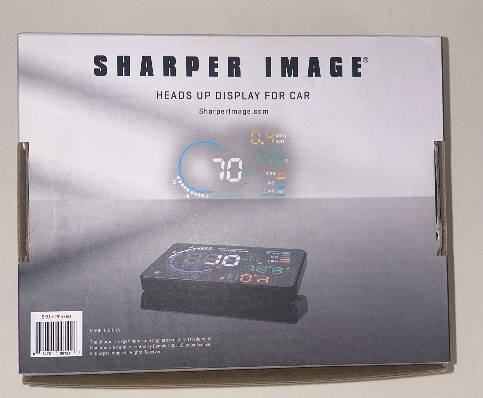 Sharper Image Heads Up Display for Car /5.5” Color Display / Auto On Off W/ Car
