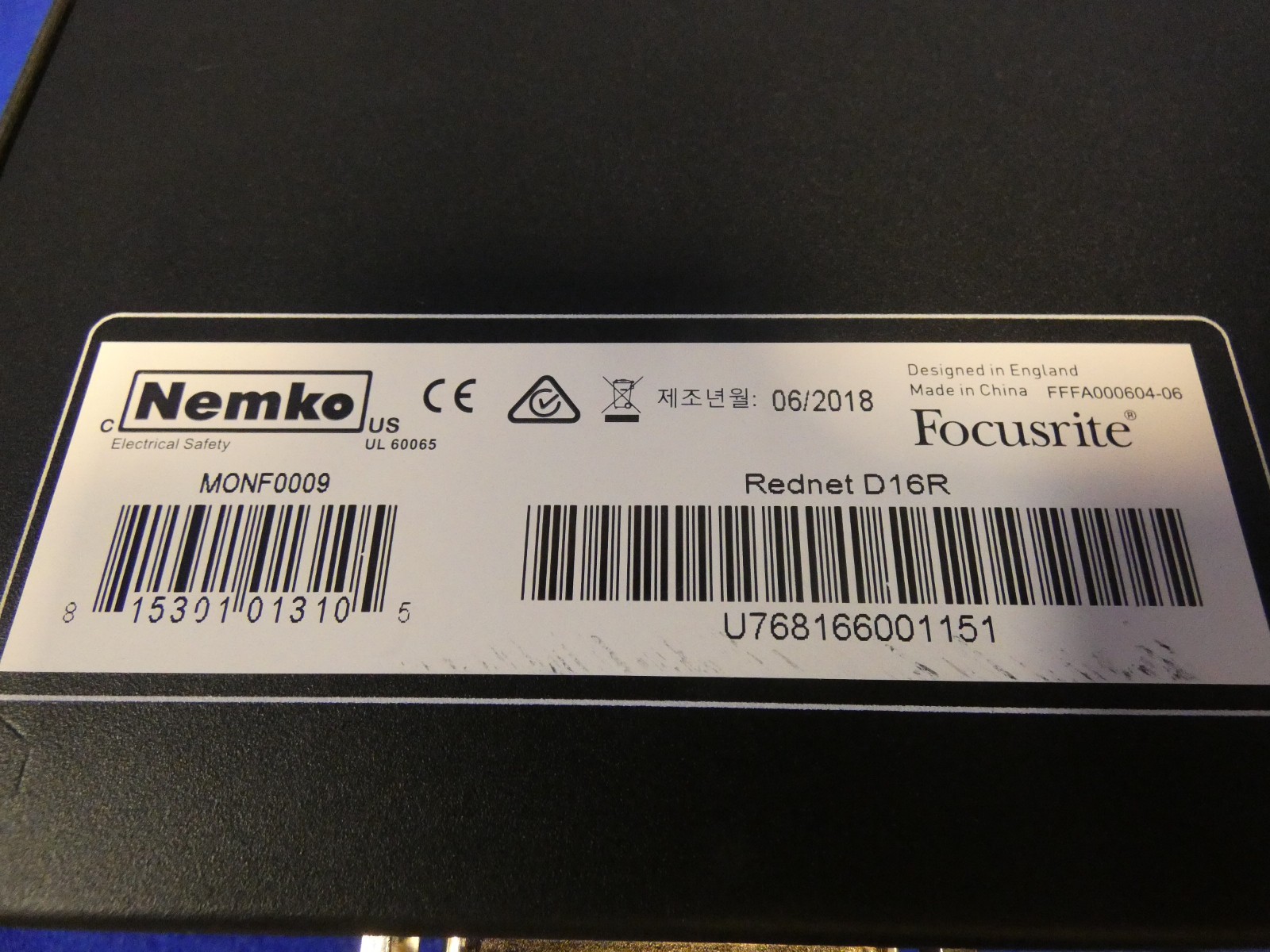 Focusrite Rednet D16R Audio Interface with Dante