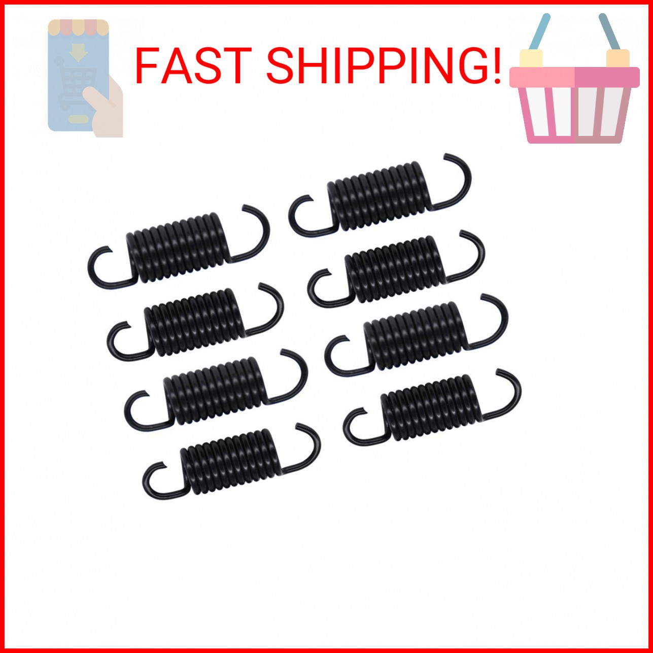 Yoogu 2-1/2 inch (Pack of 8) Overall Length Spring Furniture Replacement Extensi