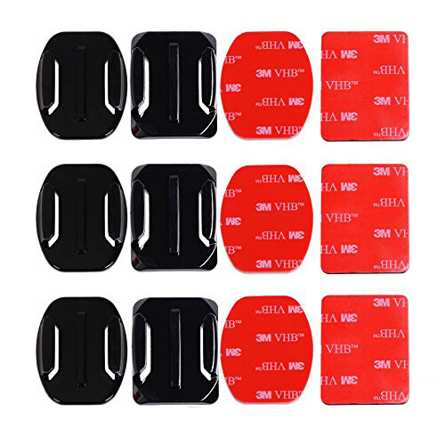 6Pcs Helmet Accessories Flat Curved Adhesive Mount for GoPro HERO9 8 7 6 5 4 3