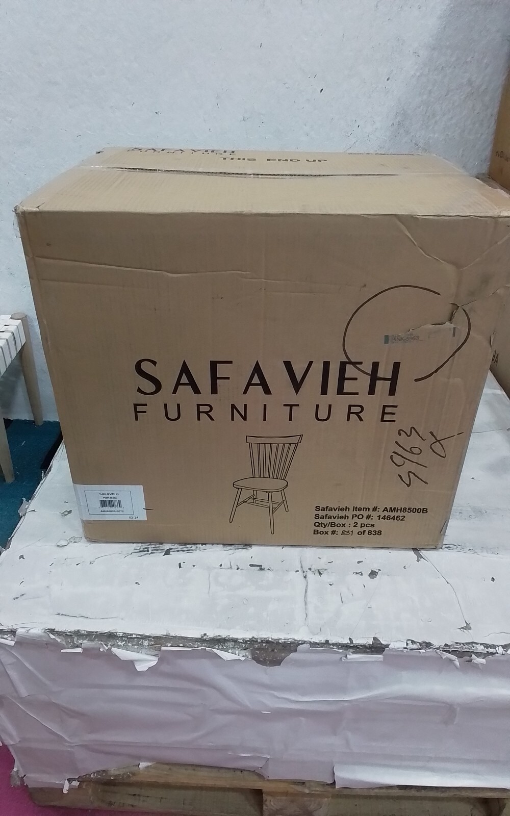 Safavieh PARKER SPINDEL SIDE CHAIR, Reduced Price 2172740323 AMH8500B