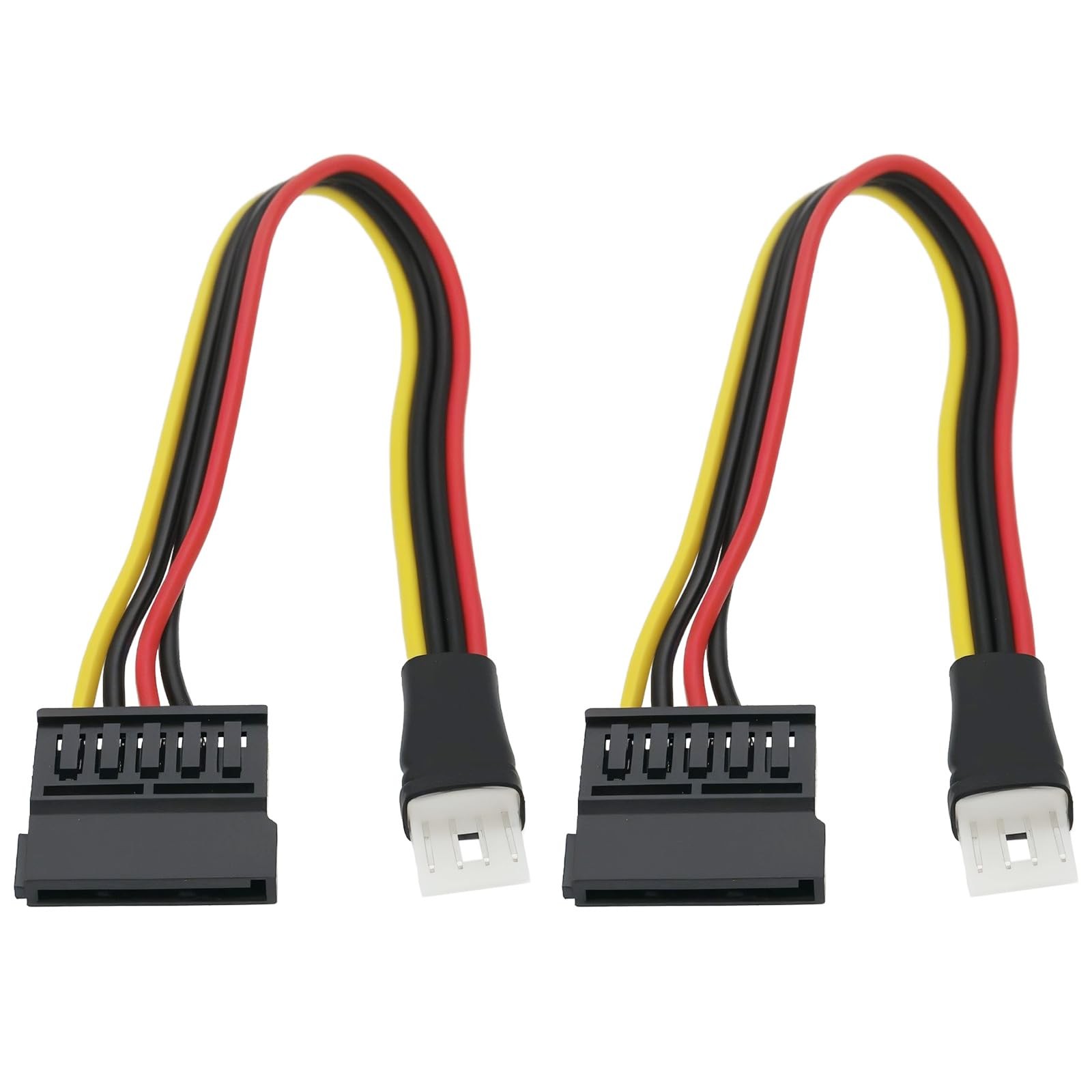 4 Pin FDD Male to 15 Pin SATA Female Power Adapter Cable 22cm