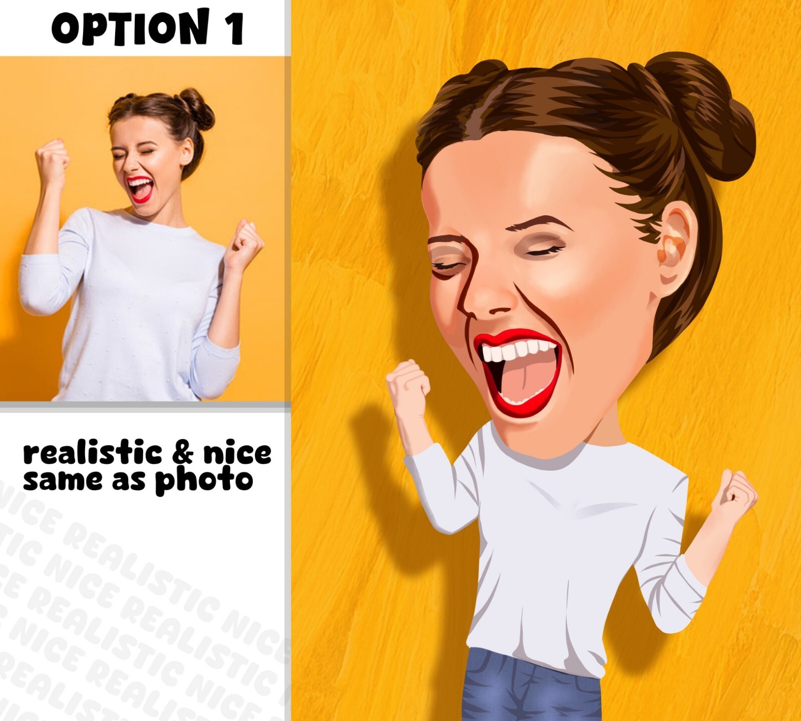 Personalized Custom Caricature Photo to Cartoon Service Digital Delivery