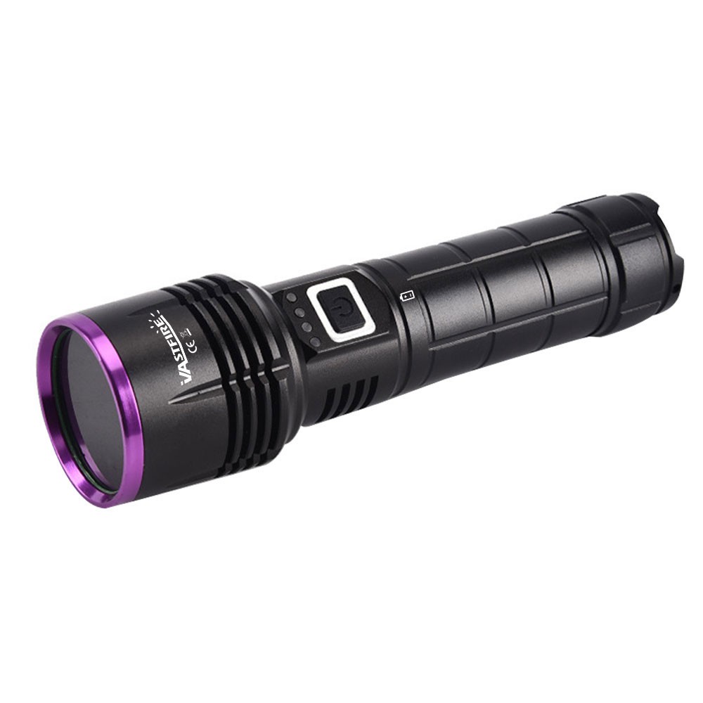 365nm UV Light Work LED Flashlight urine scorpion Detector Torch USB Charging