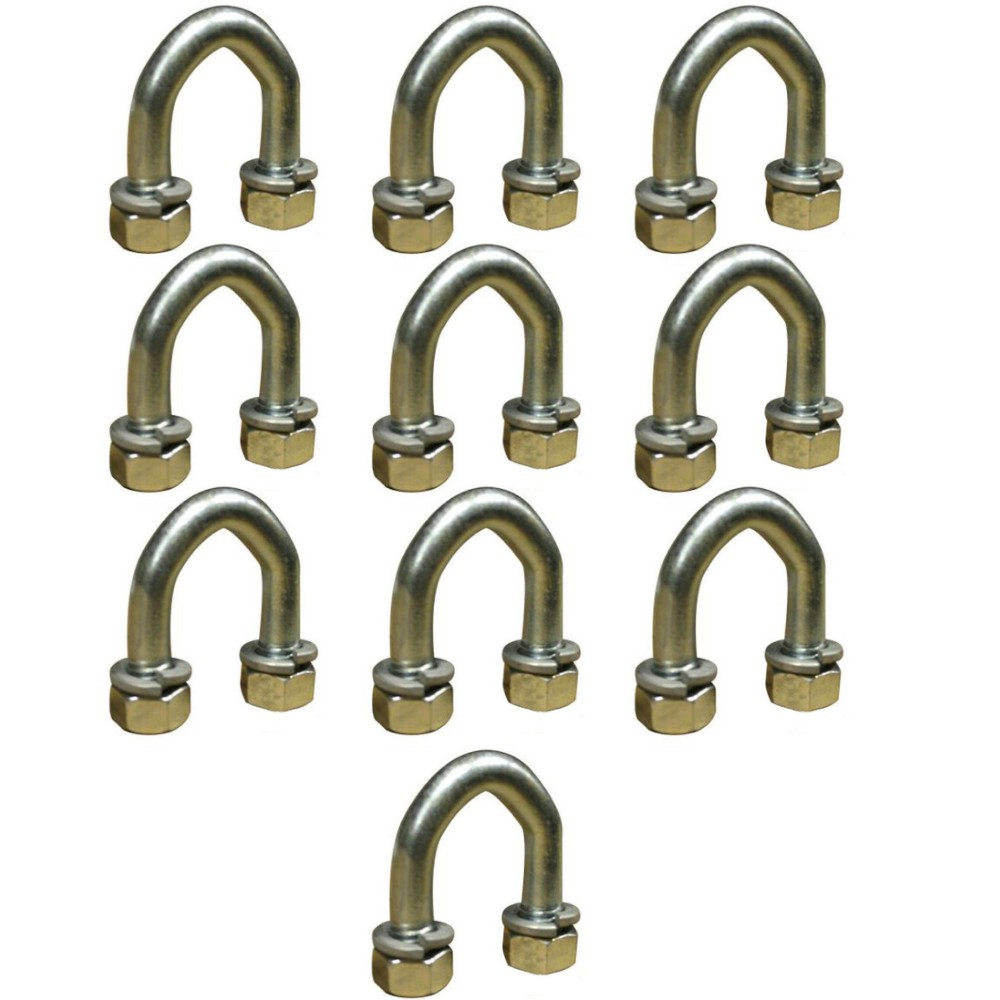 Ten (10) New Aftermarket Replacement Pulverizer 7/16" V-Bend U-Bolt Kits