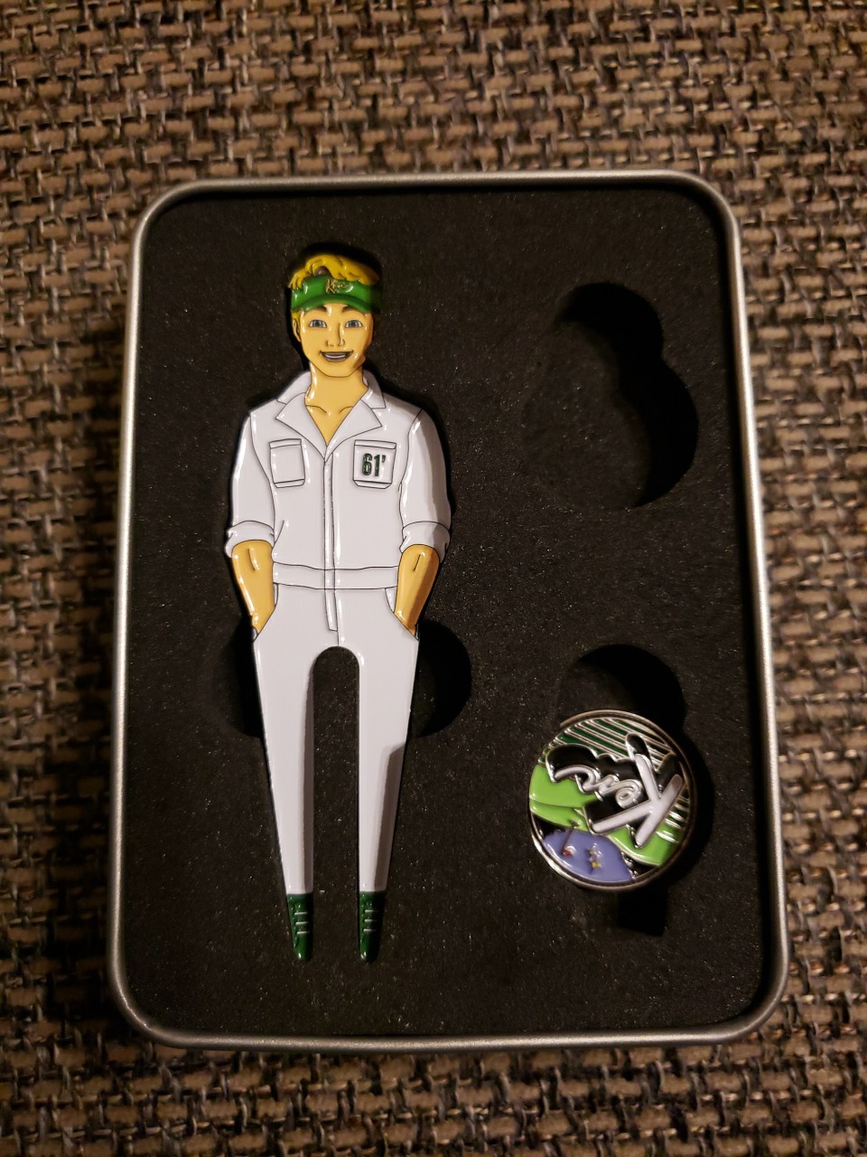 Barbie x PuttBuddies Caddy Ken Golf Divot Tool & Ball Marker Set Premium Magnet