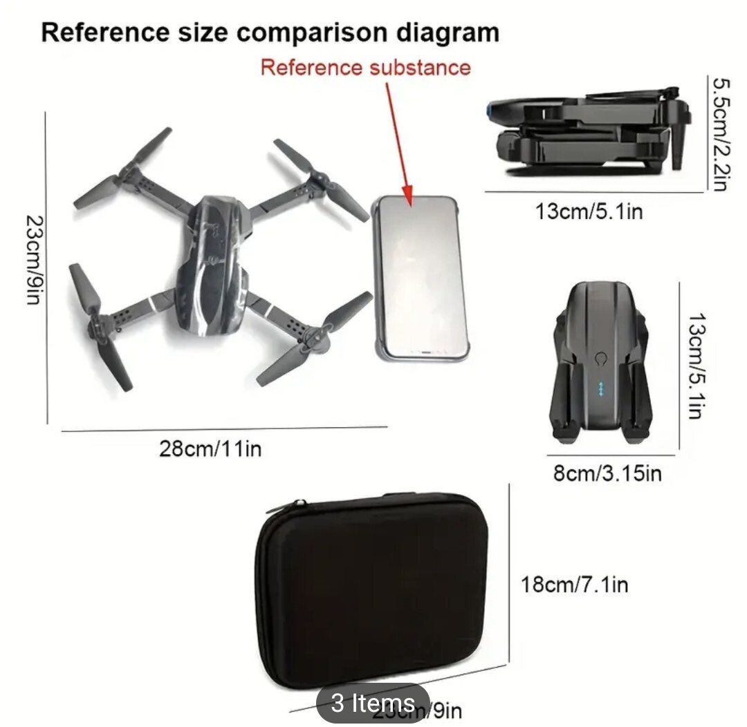 E99 Pro UAV With Camera, WiFi Connection Phone APP FPV Double Folding RC...