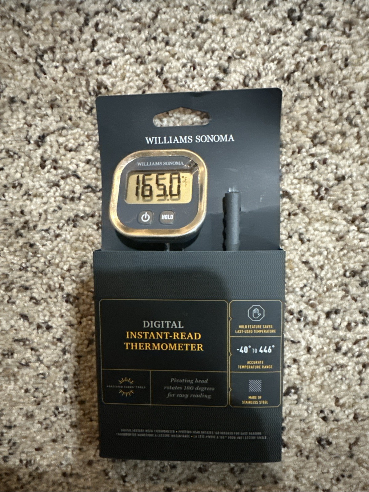 William Sonoma Digital Instant Kitchen Thermometer New