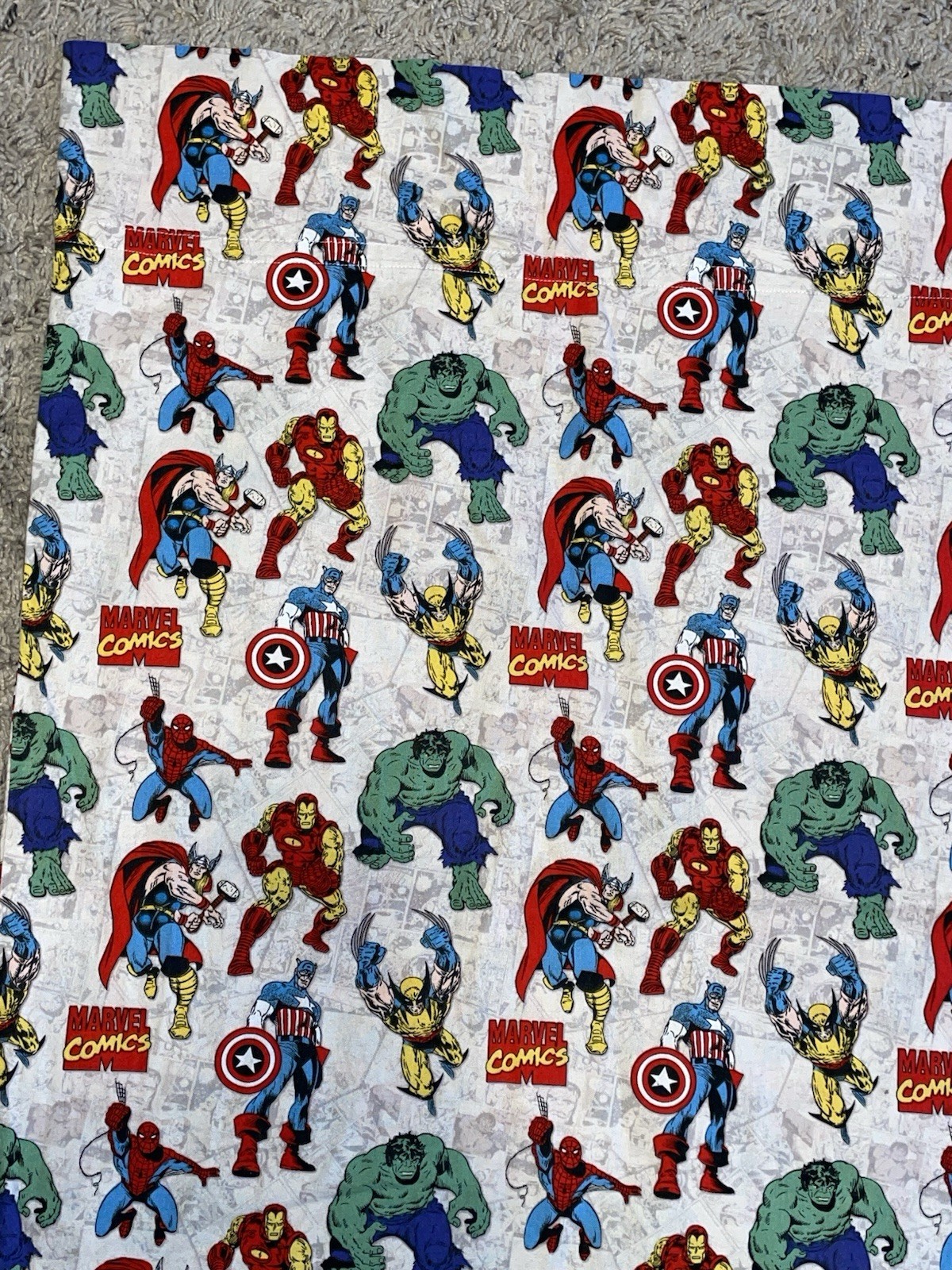 Standard Size Handmade Pillowcase Marvel Superheroes Comics Thor Hulk Wolverine