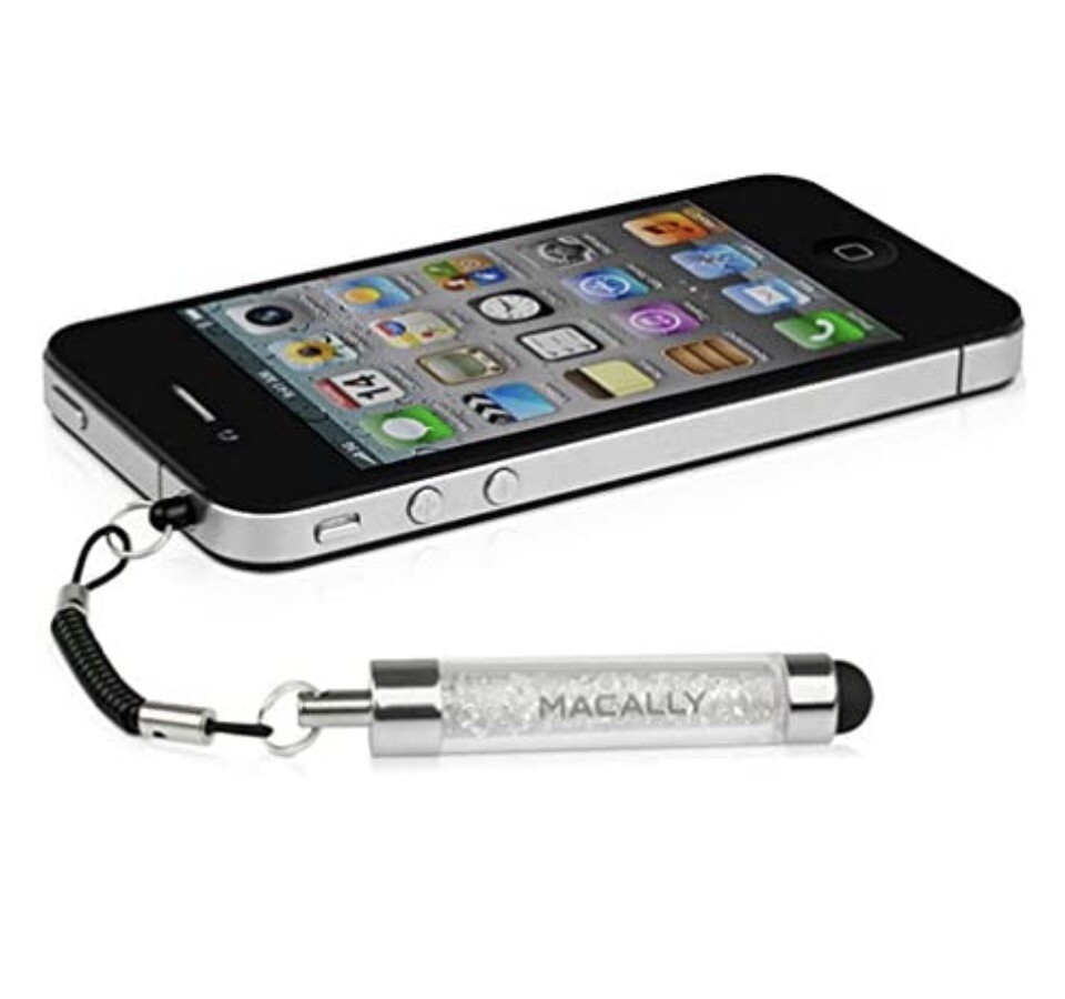 Macally Miniaturized Stylus with Earphone Plug (Clear)