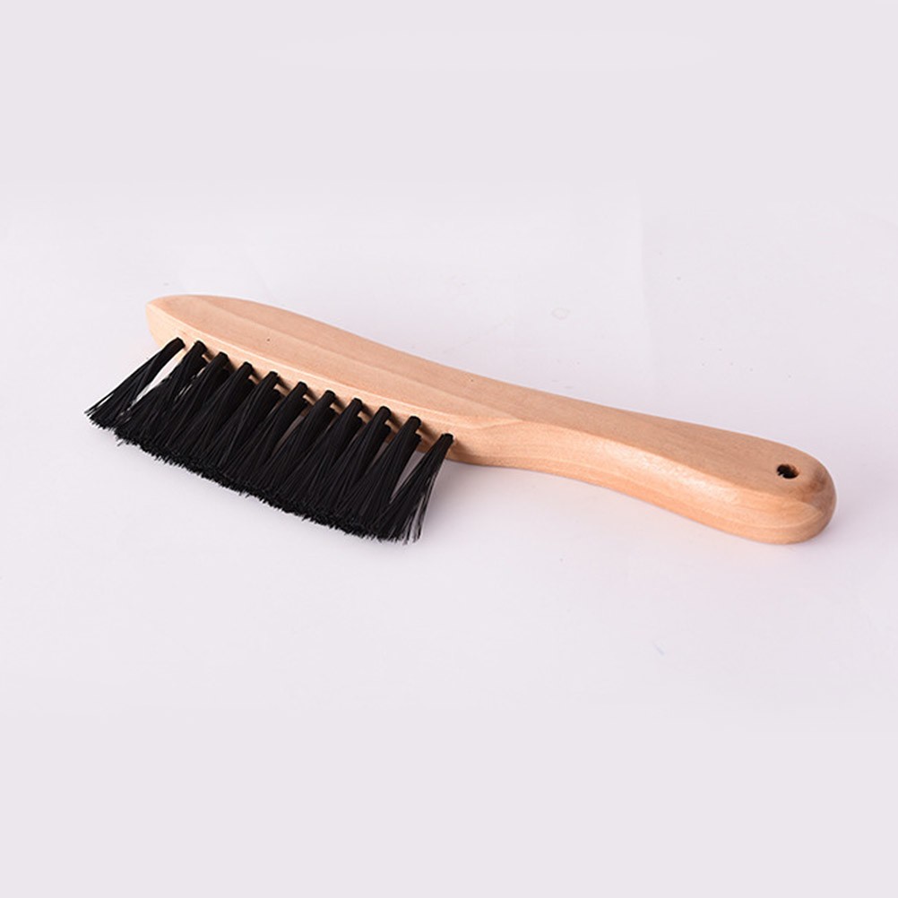 3Pcs Durable Pool Table Brush Set Bamboo Handle Felt Cleaner with Cloth