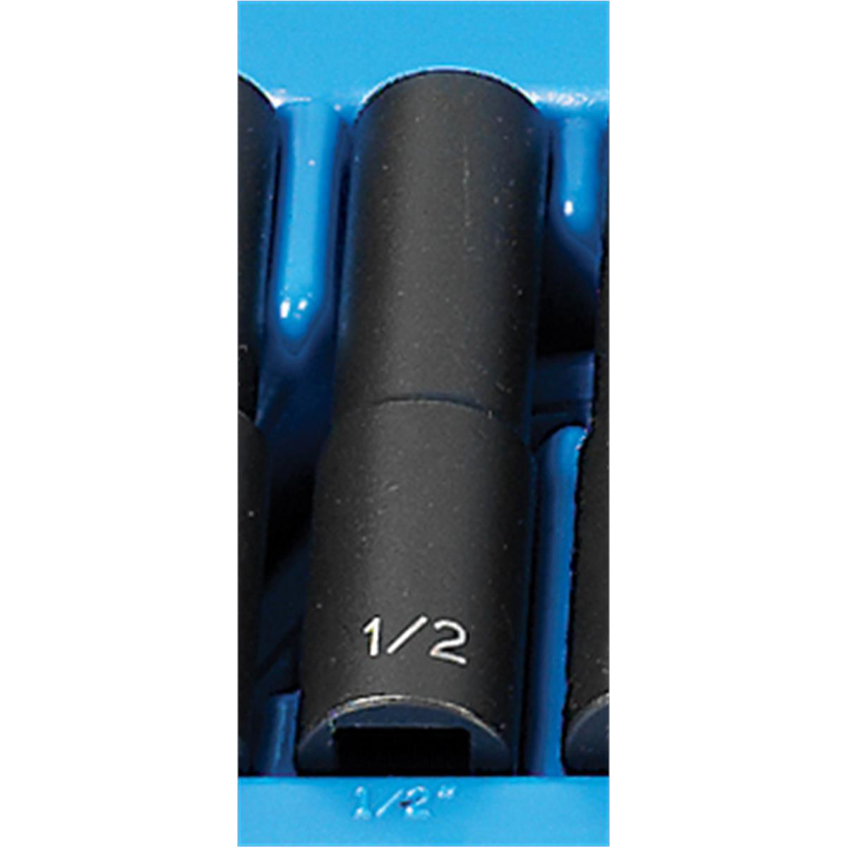Grey Pneumatic 1/2" Drive x 1/2" Deep - 12 Point Socket