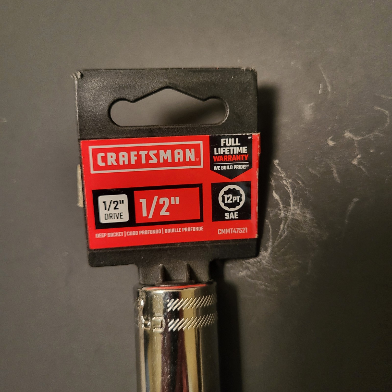 Craftsman new 1/2” deep socket 12 point 1/2” drive cmmt47521