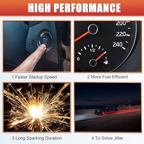 8.0mm Silicone Spark Plug Wires Set - 6 Blue Wires for HEI Ford Truck 6 Cylinder