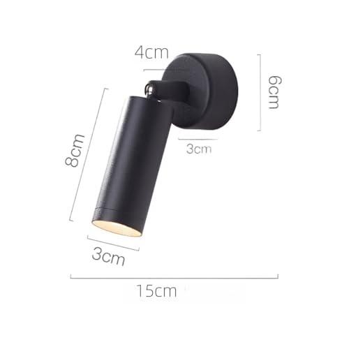 LED Spotlight Wall Lamp Indoor Ceiling Spotlights, Adjustable Directional Black