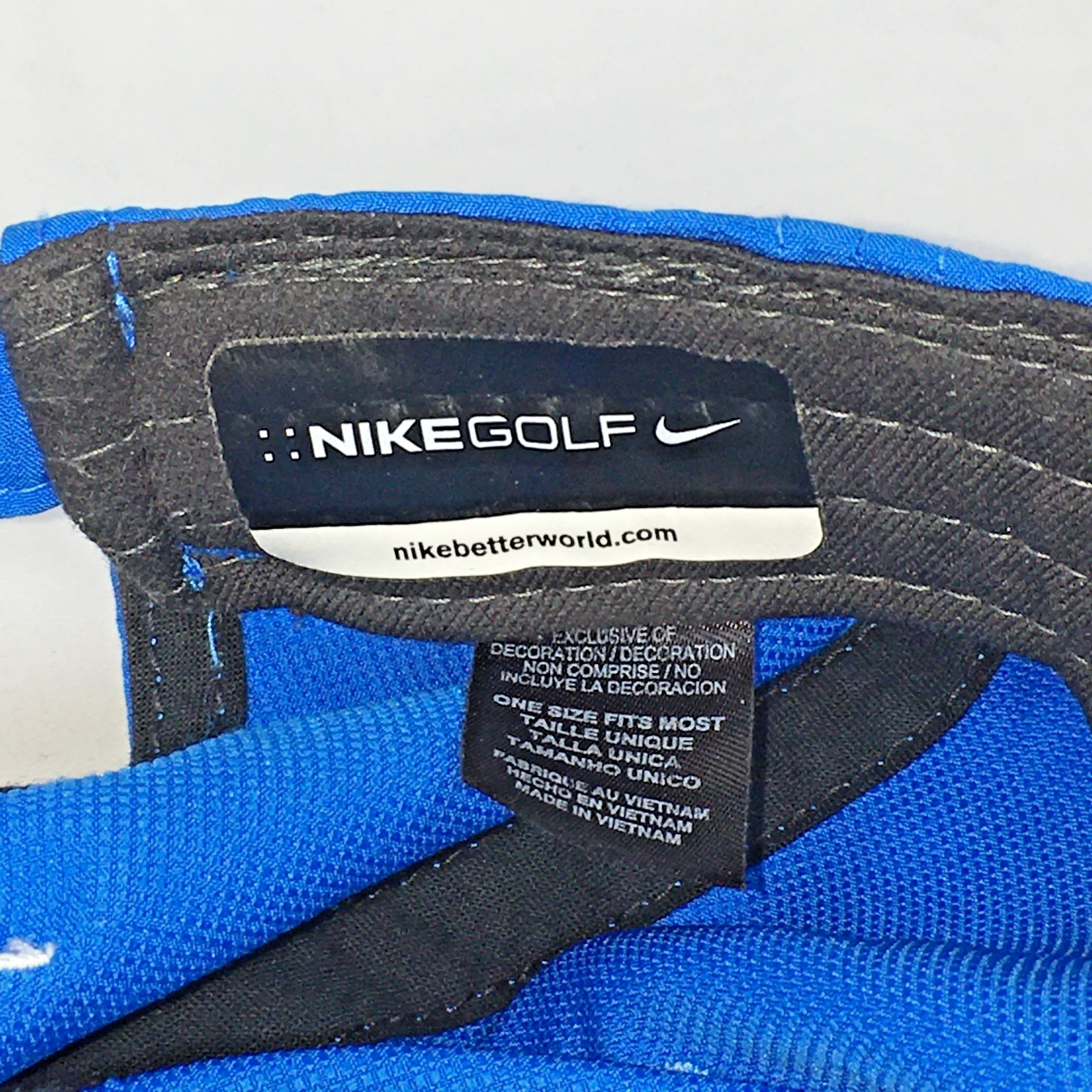 Nike Golf Hat Strapback Adjustable Athletic Hat Blue White Swoosh