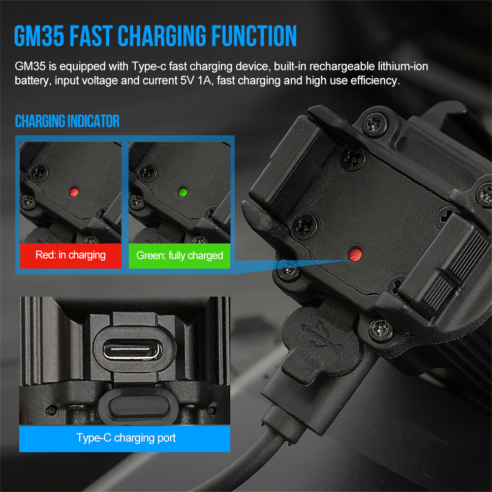 Trustfire Tactical Flashlight USB Rechargeable 1350 Lumen Weapon Light for Glock